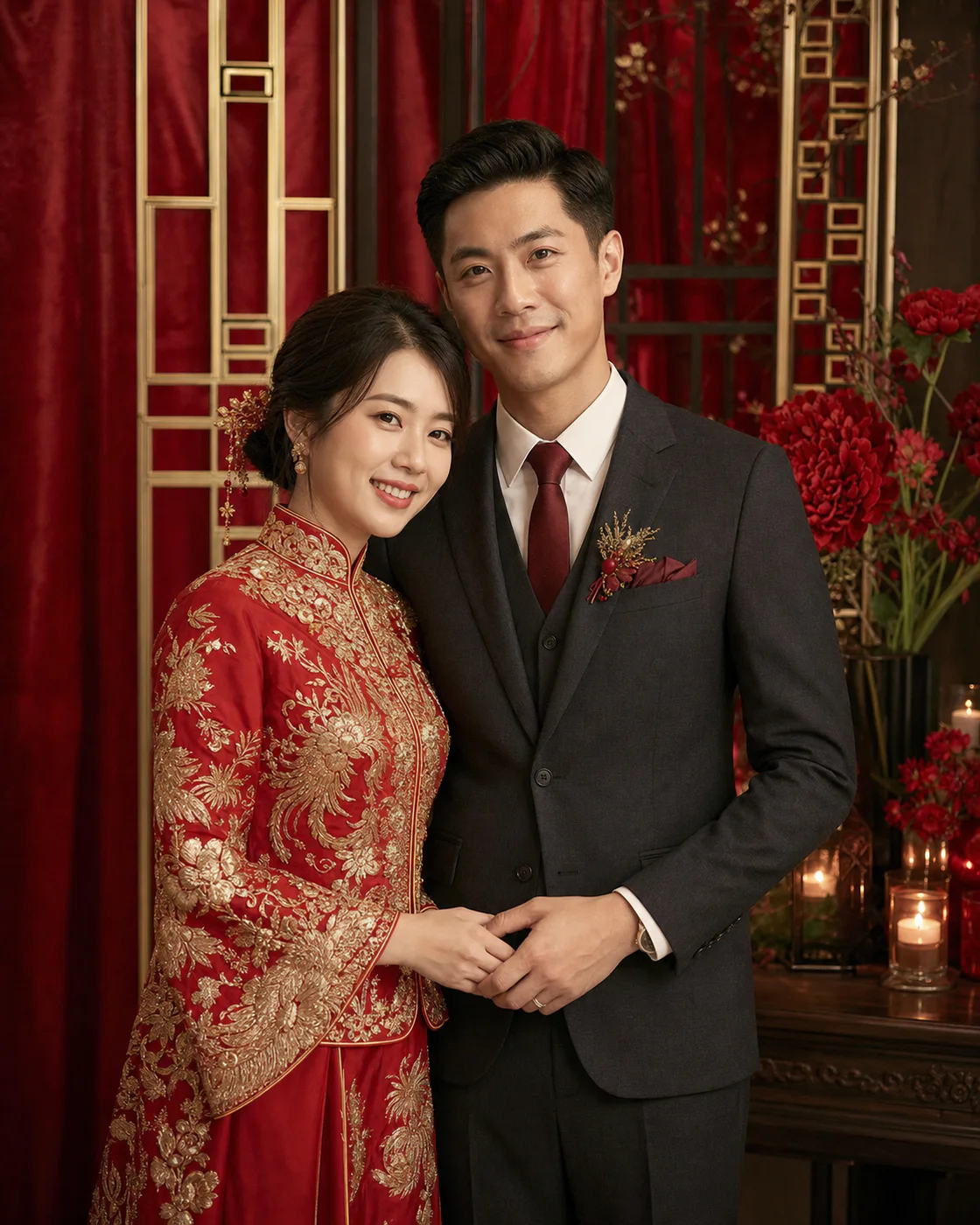 Yuan dan Mei dalam potret pernikahan Vermilion